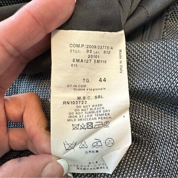 Giorgio Armani Collezioni Italy Wool Silk Blend Gray Cap Sleeve Dress Sz 8 $1049 - Picture 9 of 11